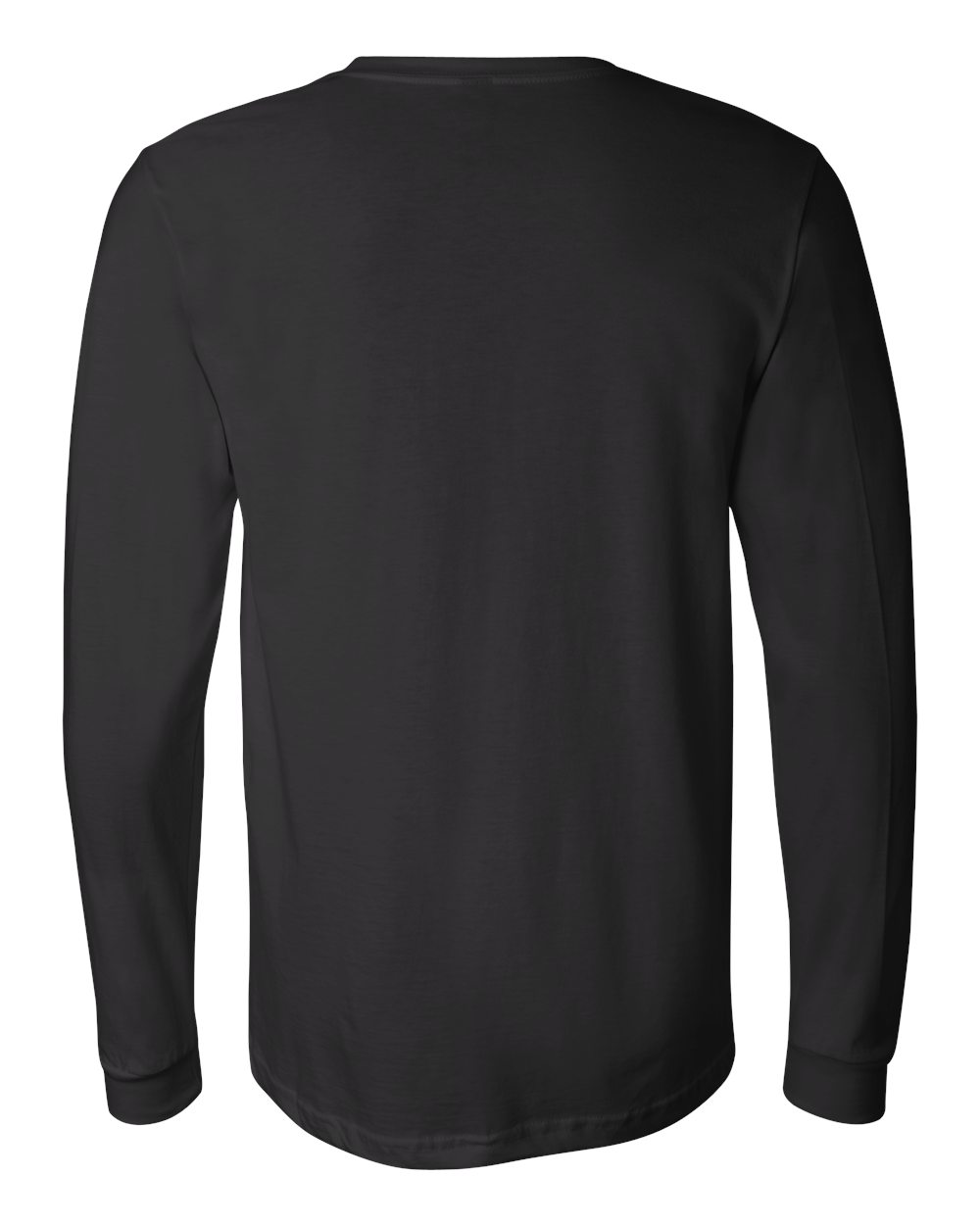 BELLA + CANVAS 3501 Unisex Jersey Long Sleeve Tee in Black, back