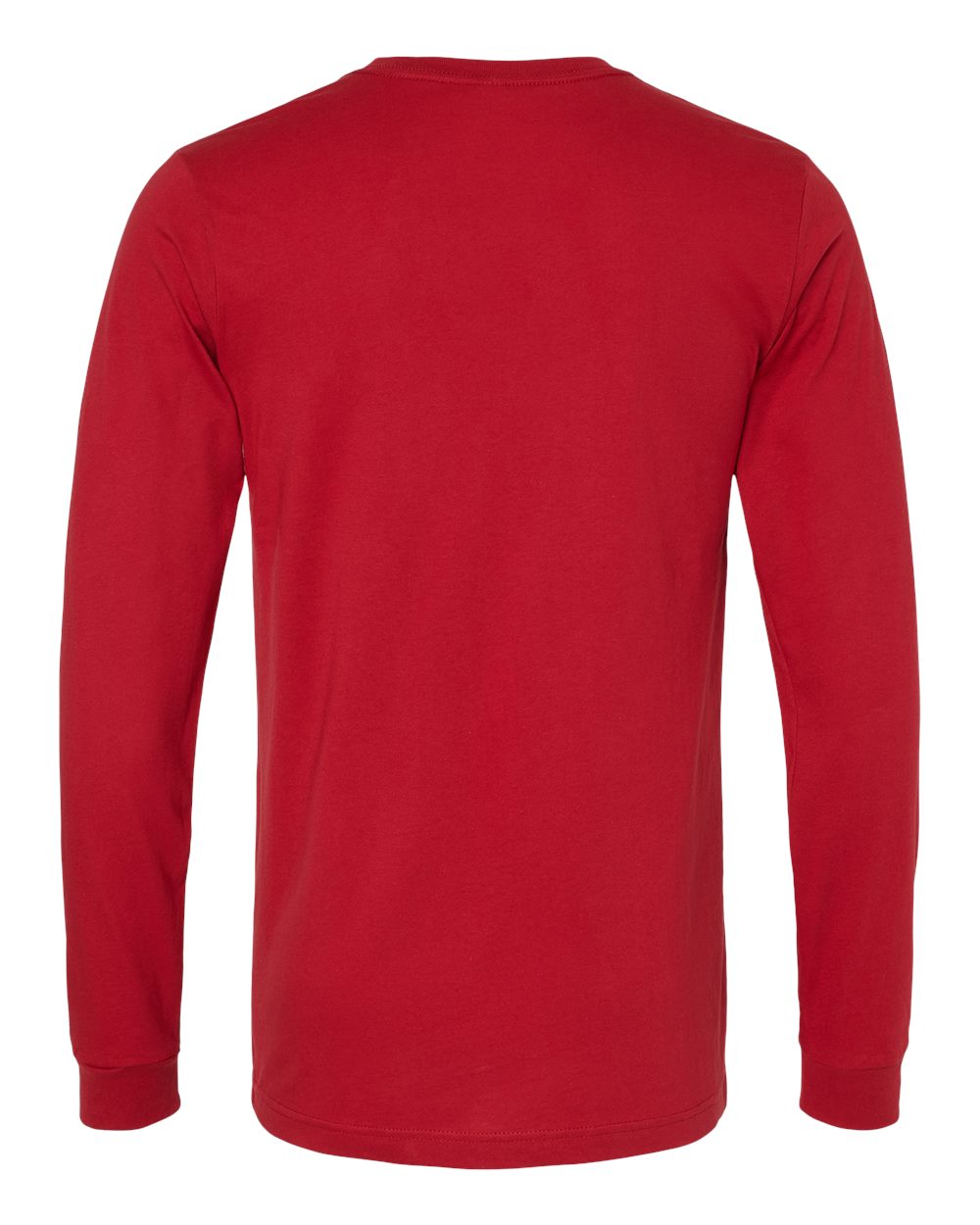 BELLA + CANVAS 3501 Unisex Jersey Long Sleeve Tee in Canvas Red, back