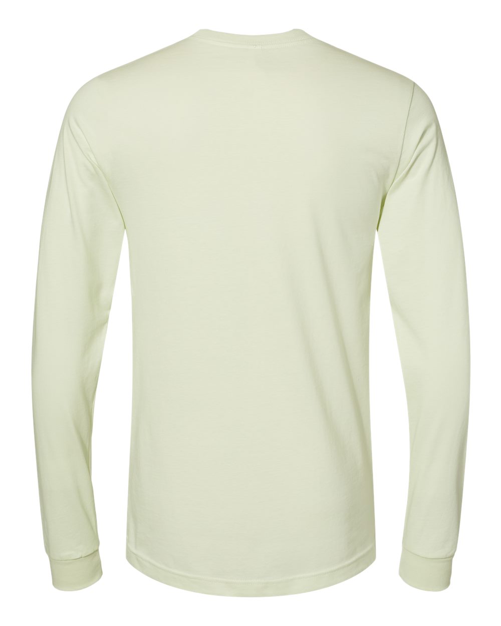 BELLA + CANVAS 3501 Unisex Jersey Long Sleeve Tee in Citron, back