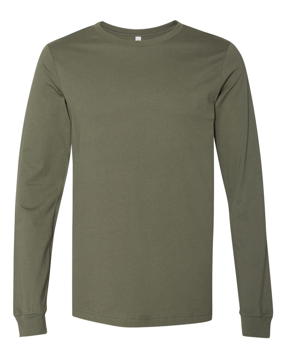 BELLA + CANVAS 3501 Unisex Jersey Long Sleeve Tee in Military Green