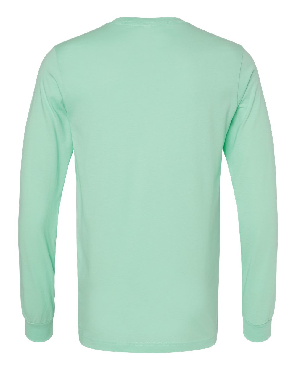 BELLA + CANVAS 3501 Unisex Jersey Long Sleeve Tee in Mint, back