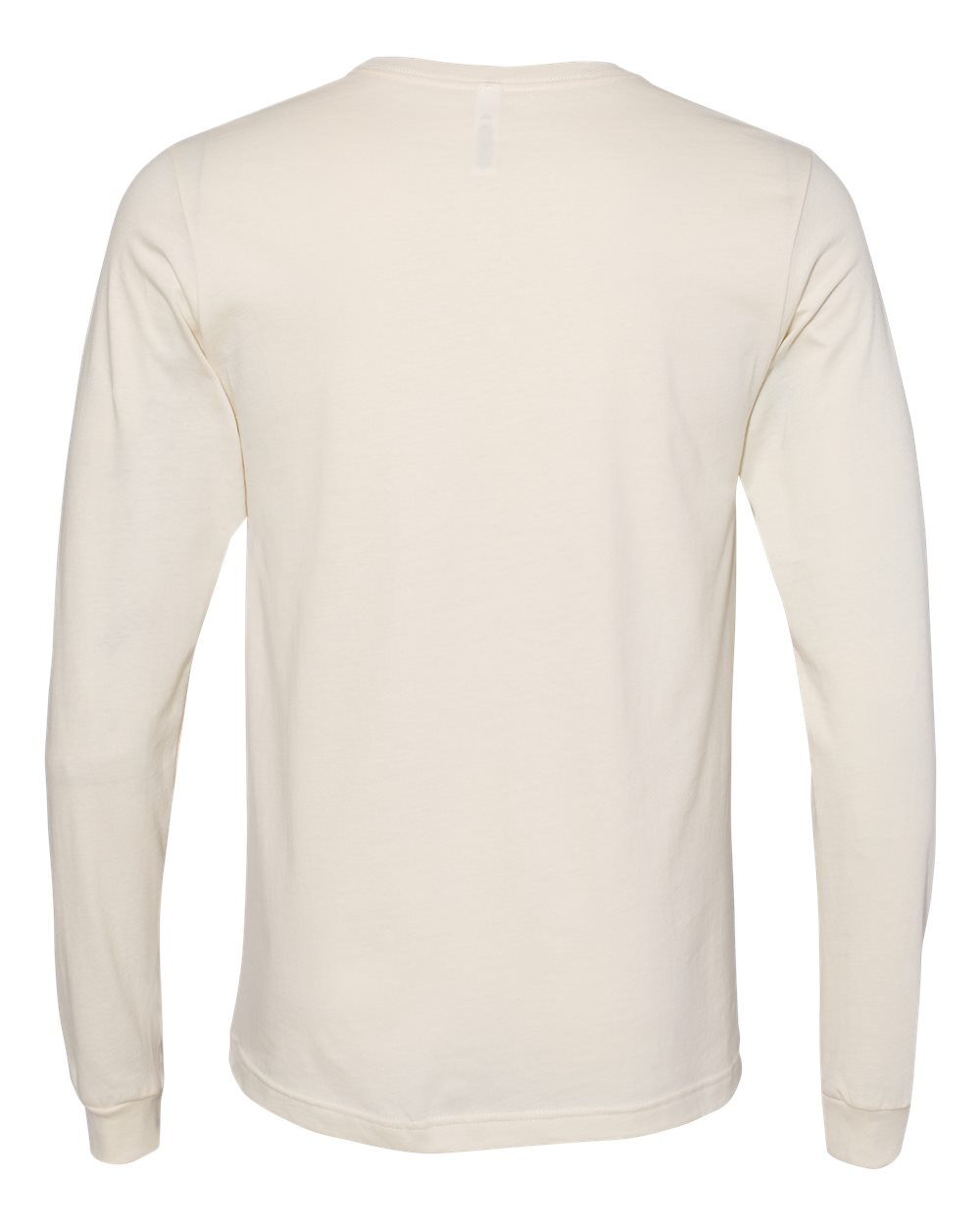 BELLA + CANVAS 3501 Unisex Jersey Long Sleeve Tee in Natural, back