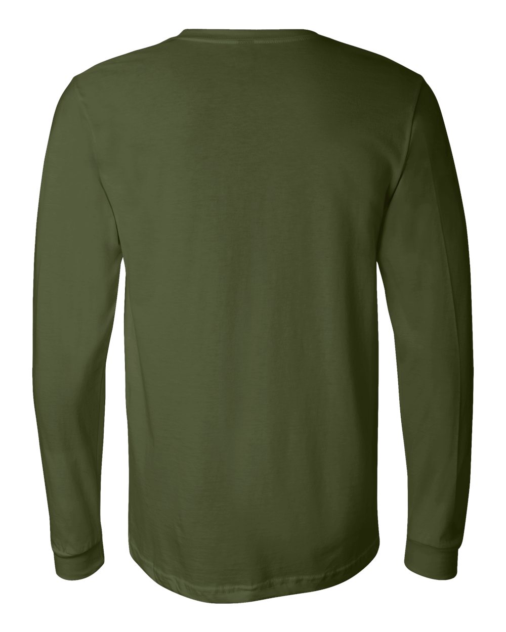 BELLA + CANVAS 3501 Unisex Jersey Long Sleeve Tee in Olive, back
