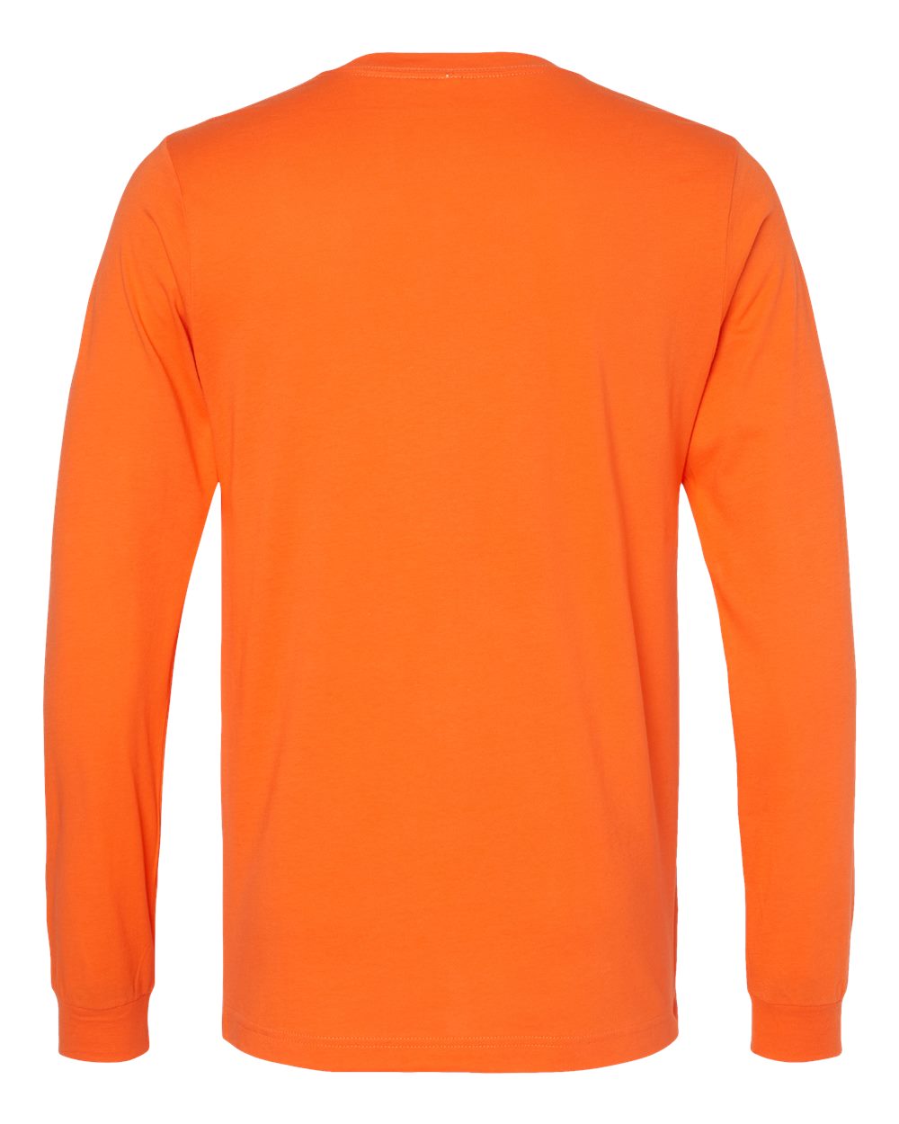 BELLA + CANVAS 3501 Unisex Jersey Long Sleeve Tee in Orange, back