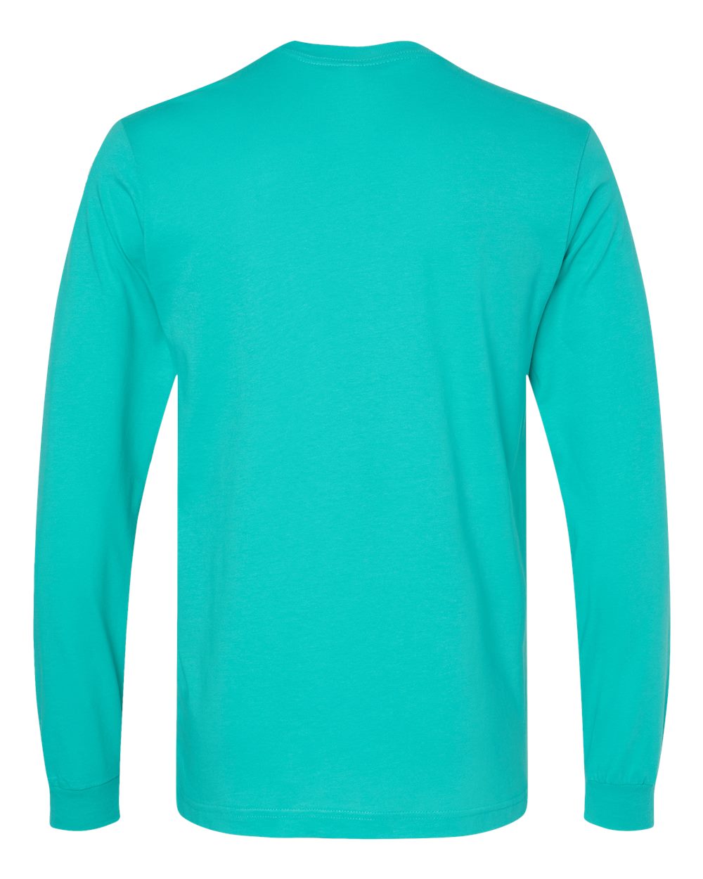 BELLA + CANVAS 3501 Unisex Jersey Long Sleeve Tee in Teal, back