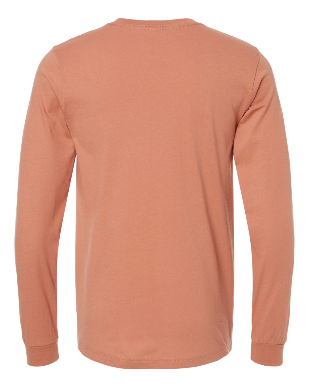 BELLA + CANVAS 3501 Unisex Jersey Long Sleeve Tee in Terracotta, back