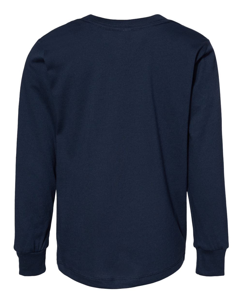 BELLA + CANVAS 3501T Toddler Jersey Long Sleeve Tee in Navy, back