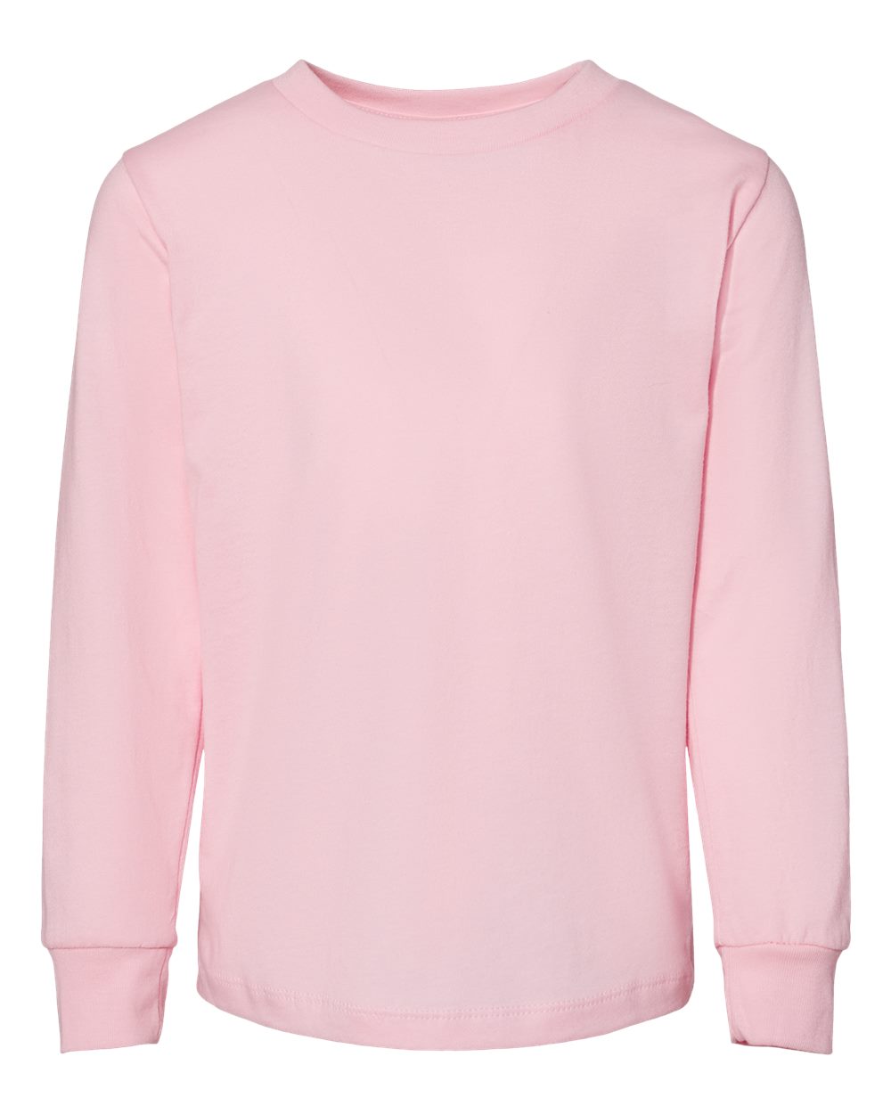 BELLA + CANVAS 3501T Toddler Jersey Long Sleeve Tee in Pink