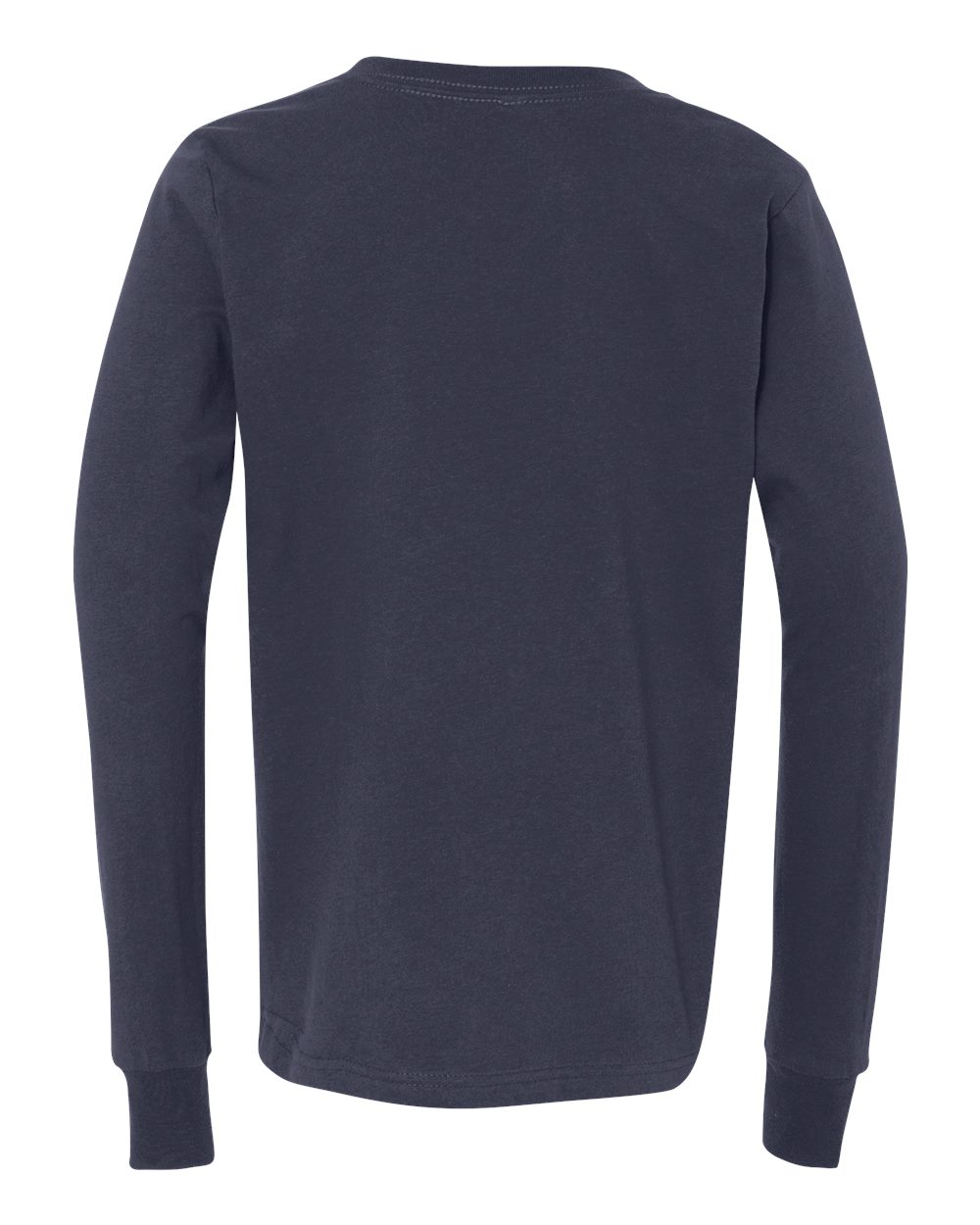 BELLA + CANVAS 3501Y Youth Jersey Long Sleeve Tee in Navy, back