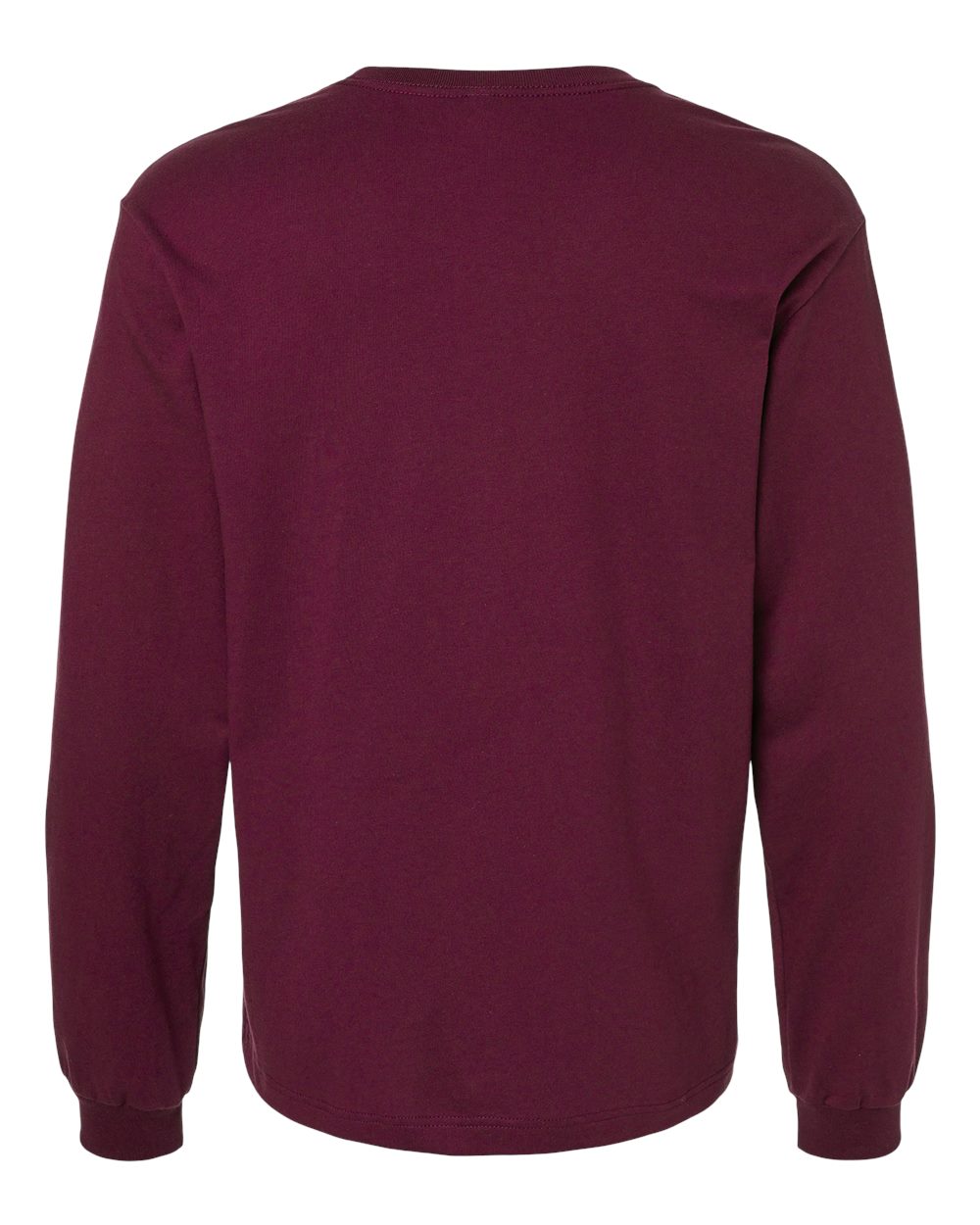 BELLA + CANVAS 3511 6 oz. Heavyweight Long Sleeve Tee in Maroon, back