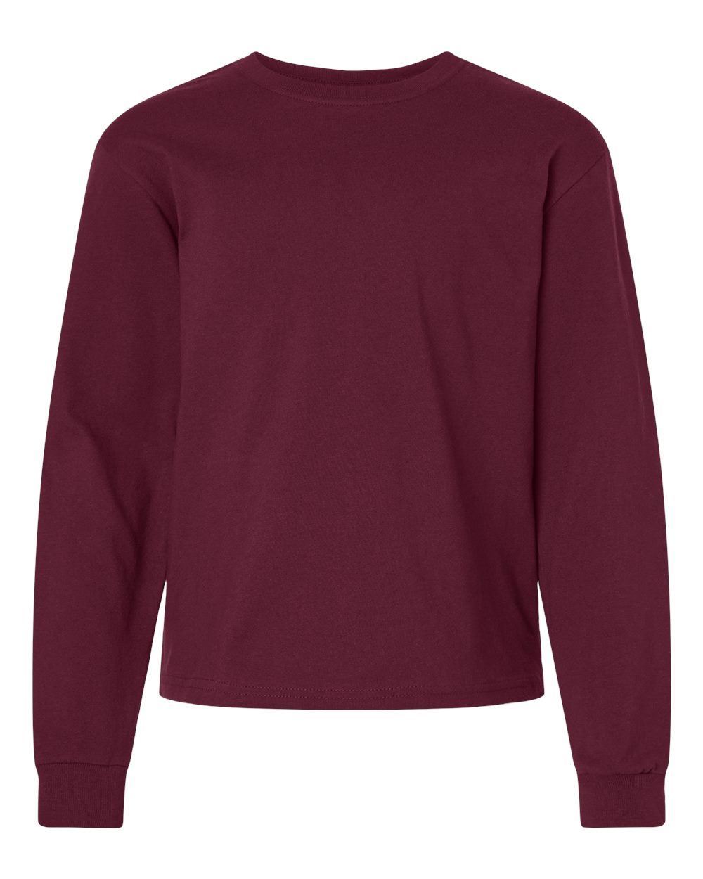 BELLA + CANVAS 3511Y Youth 6oz. Heavyweight Long Sleeve Tee in Maroon