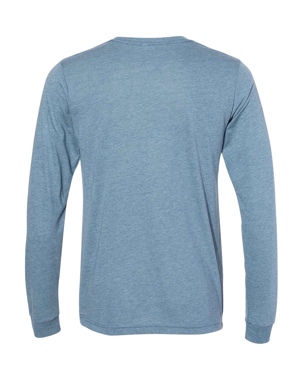 BELLA + CANVAS 3513 Unisex Triblend Long Sleeve Tee in Denim Triblend, back