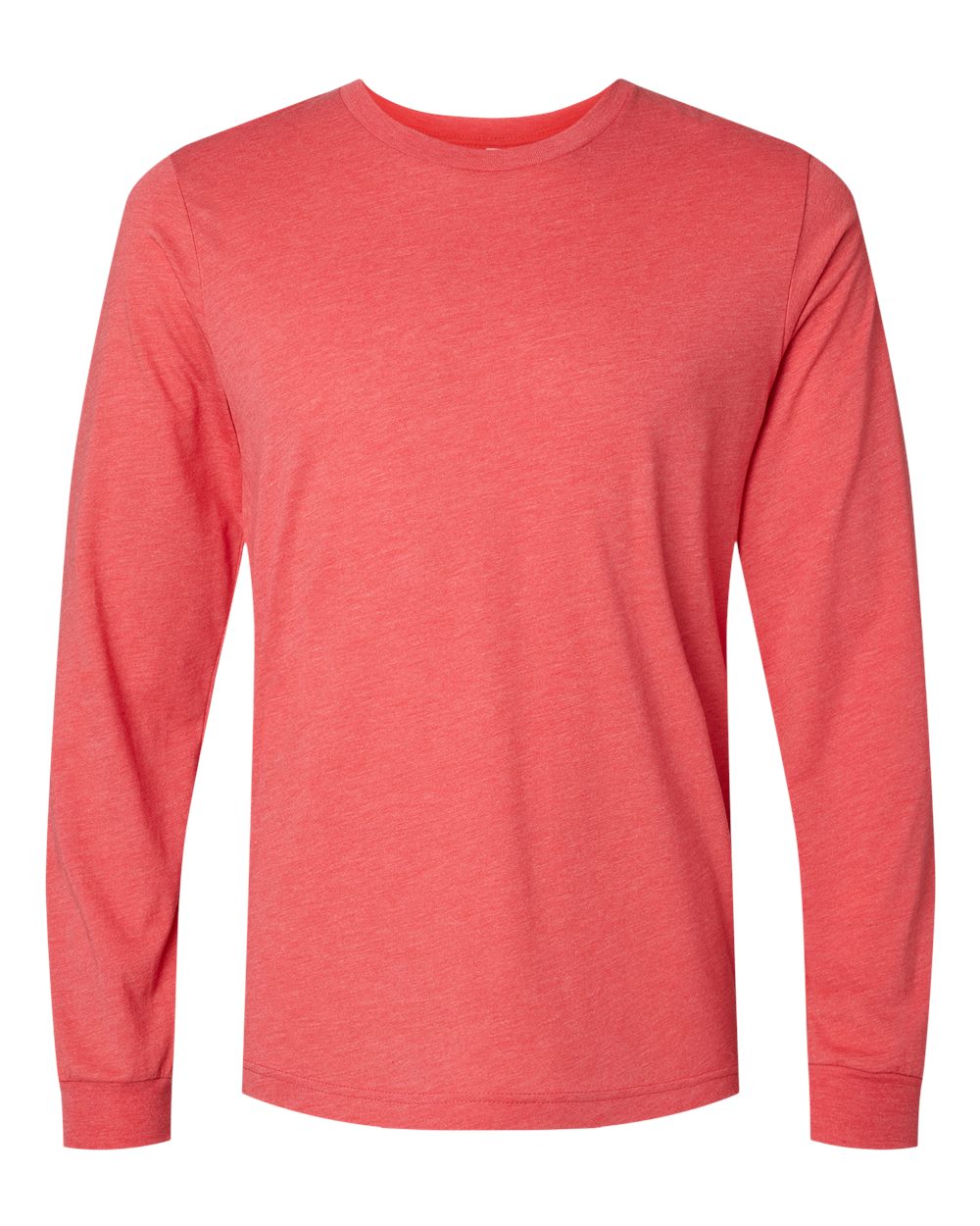 BELLA + CANVAS 3513 Unisex Triblend Long Sleeve Tee in Red Triblend