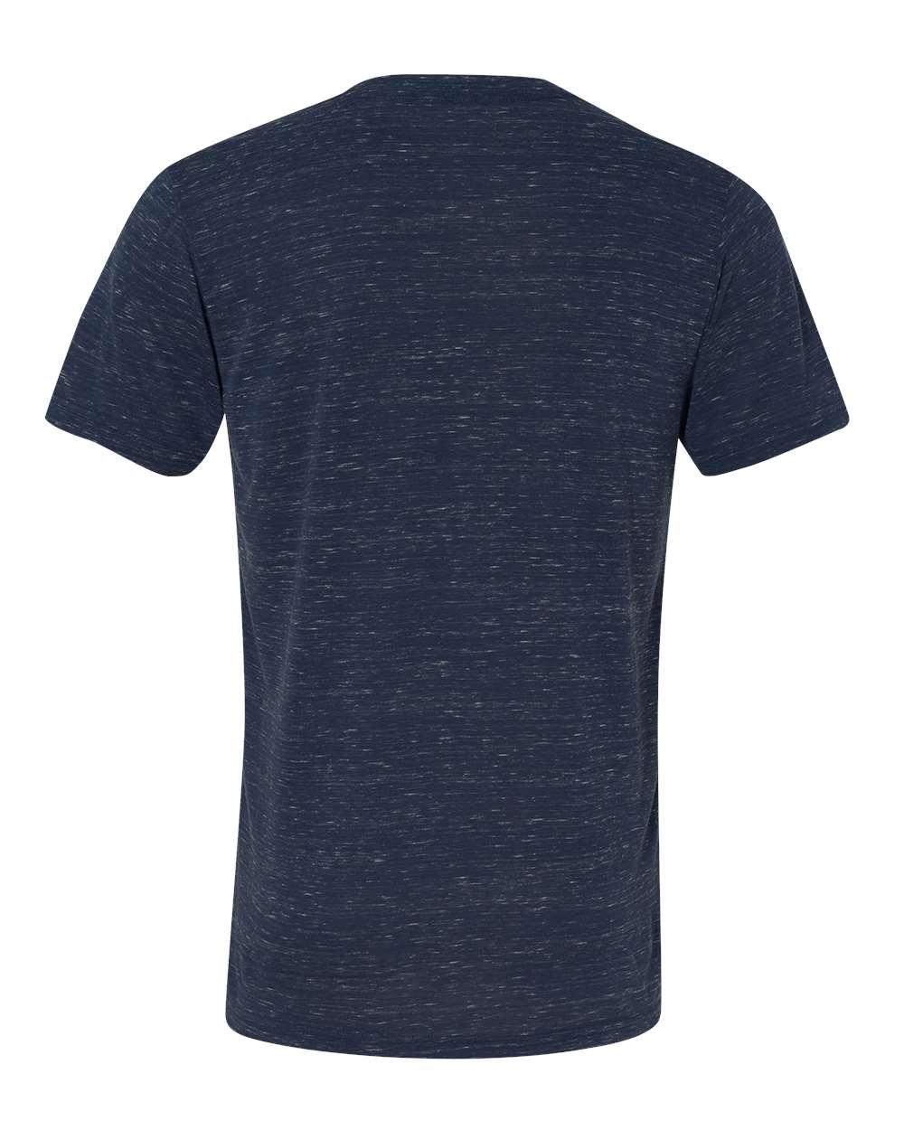 BELLA + CANVAS 3655 Unisex Textured Jersey V-Neck Tee in Navy Marble, back