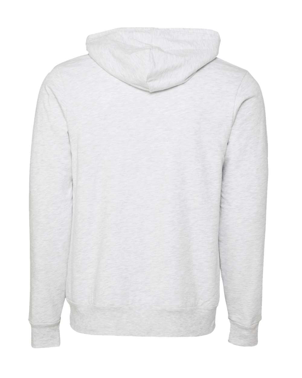BELLA + CANVAS 3719 Unisex Sponge Fleece Hoodie Sweatshirt in Ash, back
