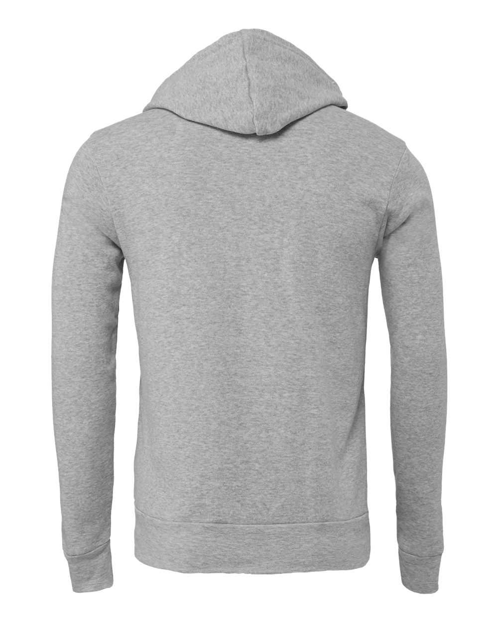 BELLA + CANVAS 3719 Unisex Sponge Fleece Hoodie Sweatshirt in Athletic Heather, back