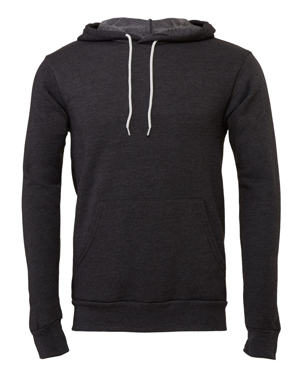 BELLA + CANVAS 3719 Unisex Sponge Fleece Hoodie Sweatshirt in Dark Grey Heather