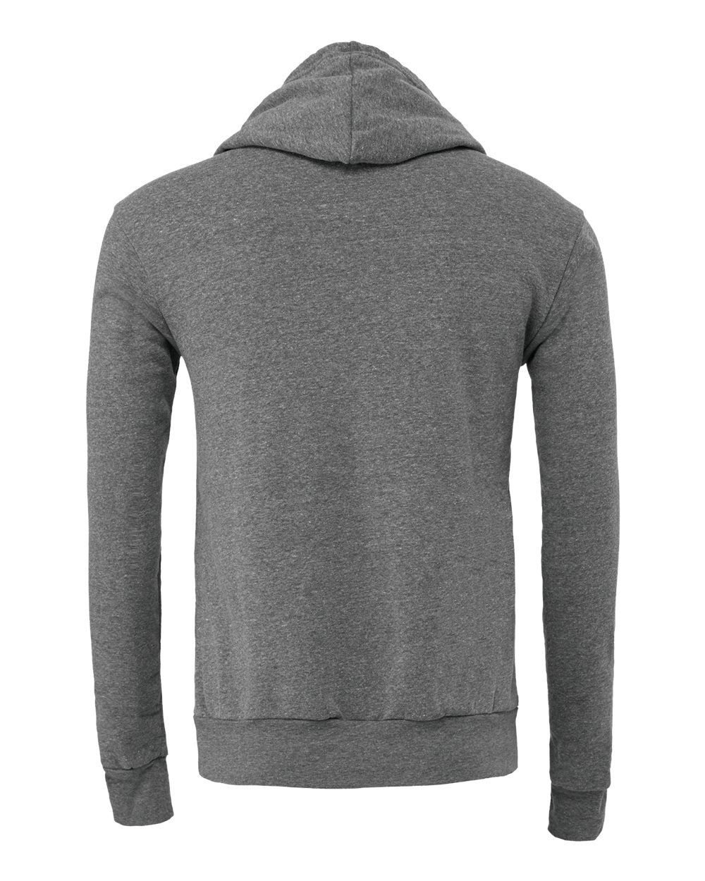BELLA + CANVAS 3719 Unisex Sponge Fleece Hoodie Sweatshirt in Deep Heather, back
