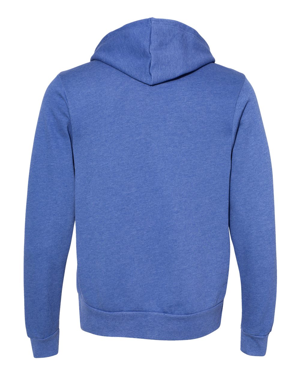 BELLA + CANVAS 3719 Unisex Sponge Fleece Hoodie Sweatshirt in Heather Columbia Blue, back