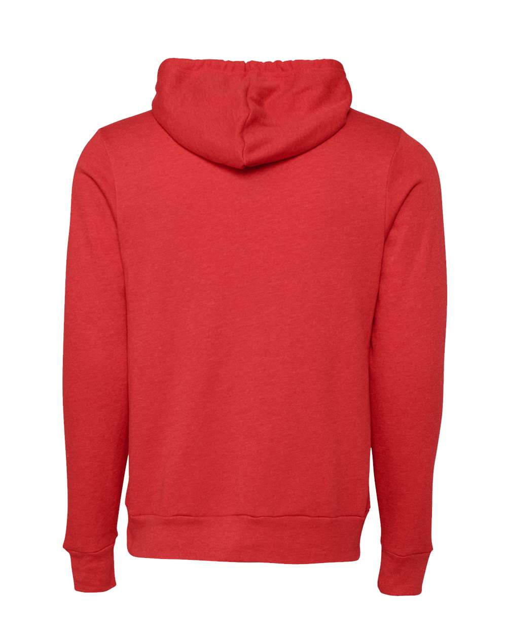 BELLA + CANVAS 3719 Unisex Sponge Fleece Hoodie Sweatshirt in Heather Red, back