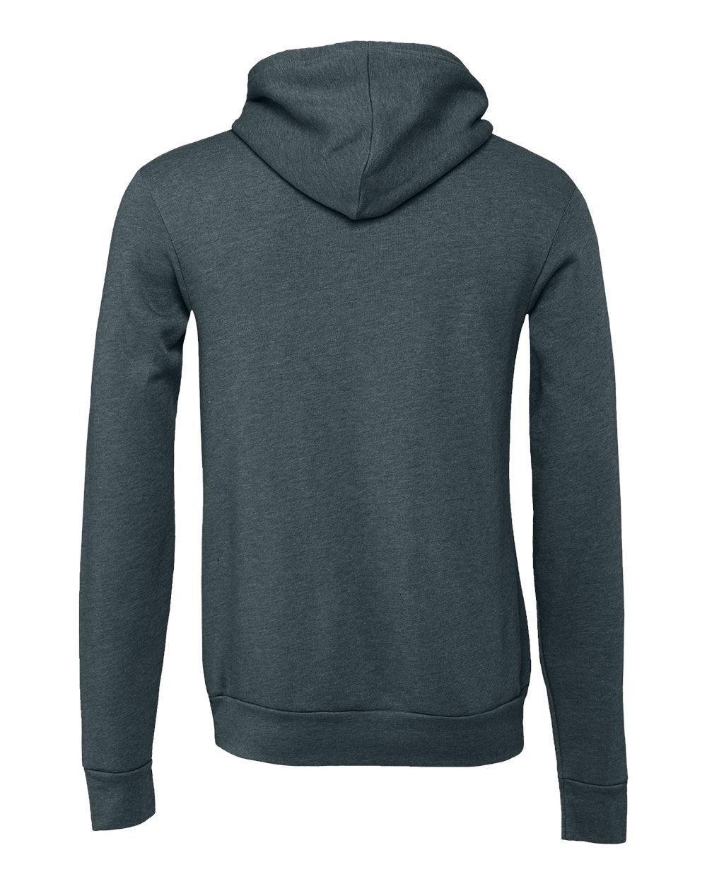 BELLA + CANVAS 3719 Unisex Sponge Fleece Hoodie Sweatshirt in Heather Slate, back