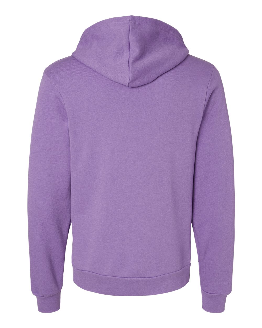 BELLA + CANVAS 3719 Unisex Sponge Fleece Hoodie Sweatshirt in Heather Team Purple, back