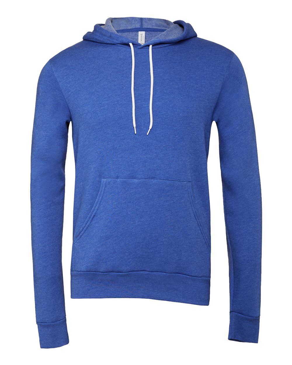 BELLA + CANVAS 3719 Unisex Sponge Fleece Hoodie Sweatshirt in Heather True Royal