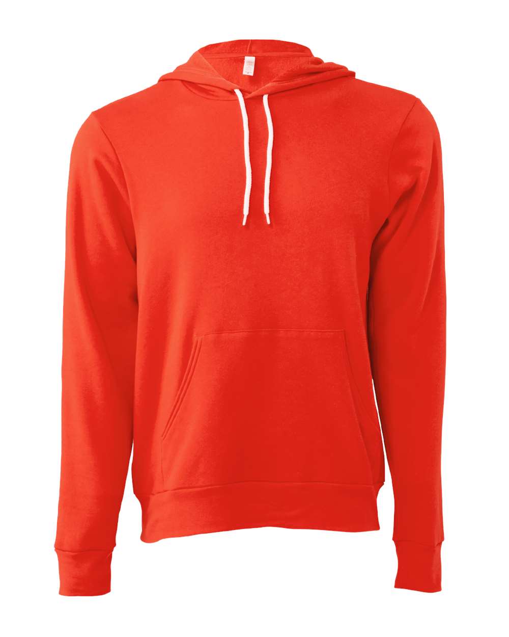 BELLA + CANVAS 3719 Unisex Sponge Fleece Hoodie Sweatshirt in Poppy