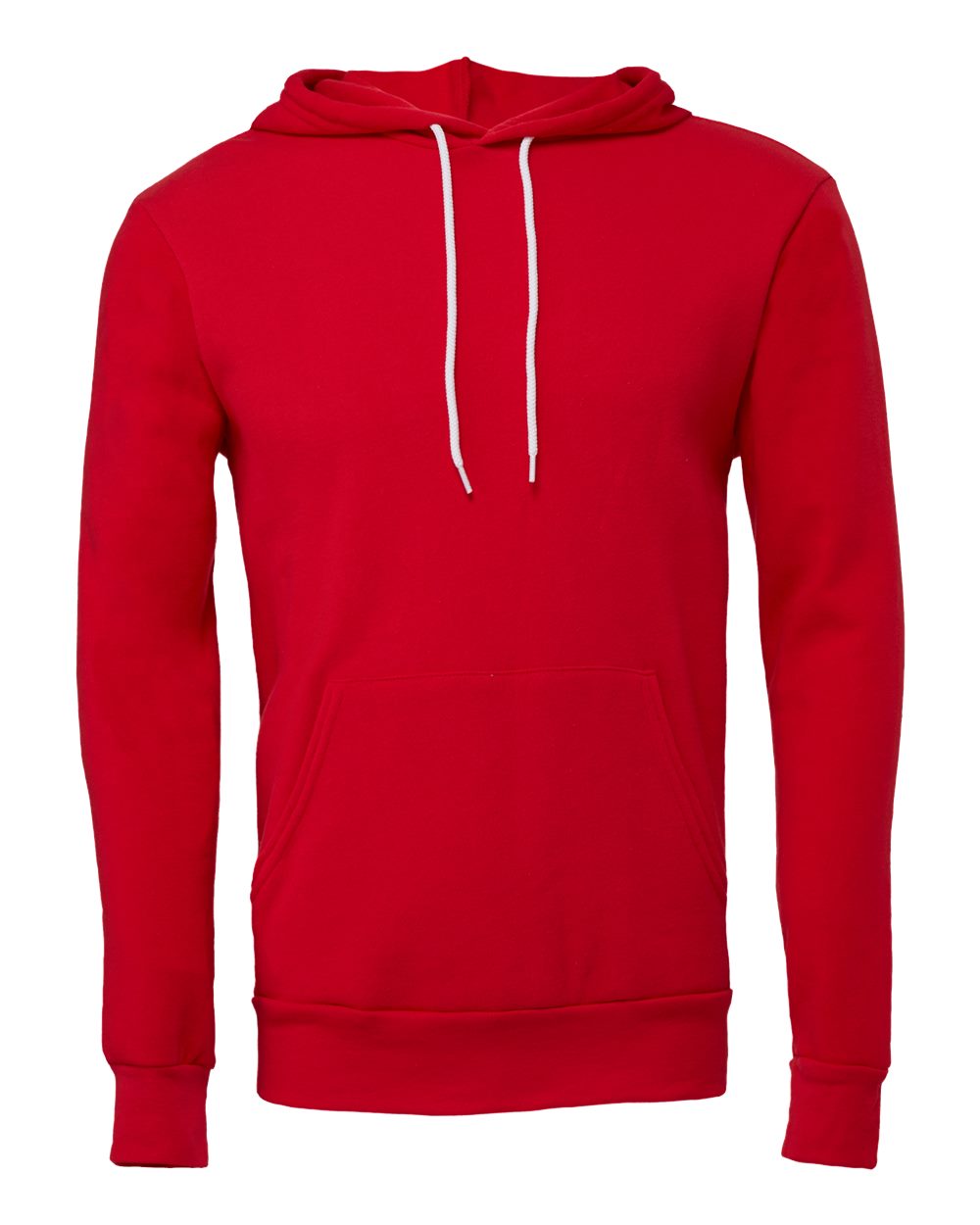 BELLA + CANVAS 3719 Unisex Sponge Fleece Hoodie Sweatshirt in Red