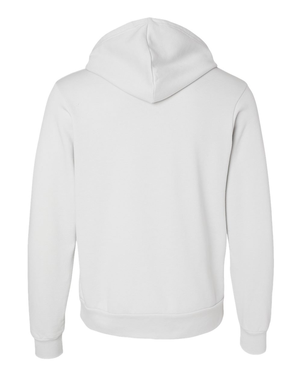 BELLA + CANVAS 3719 Unisex Sponge Fleece Hoodie Sweatshirt in Silver, back