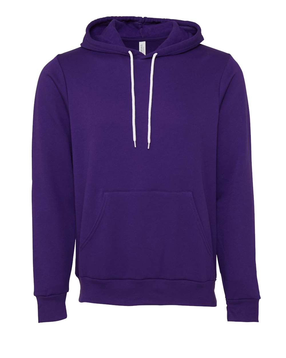 BELLA + CANVAS 3719 Unisex Sponge Fleece Hoodie Sweatshirt in Team Purple
