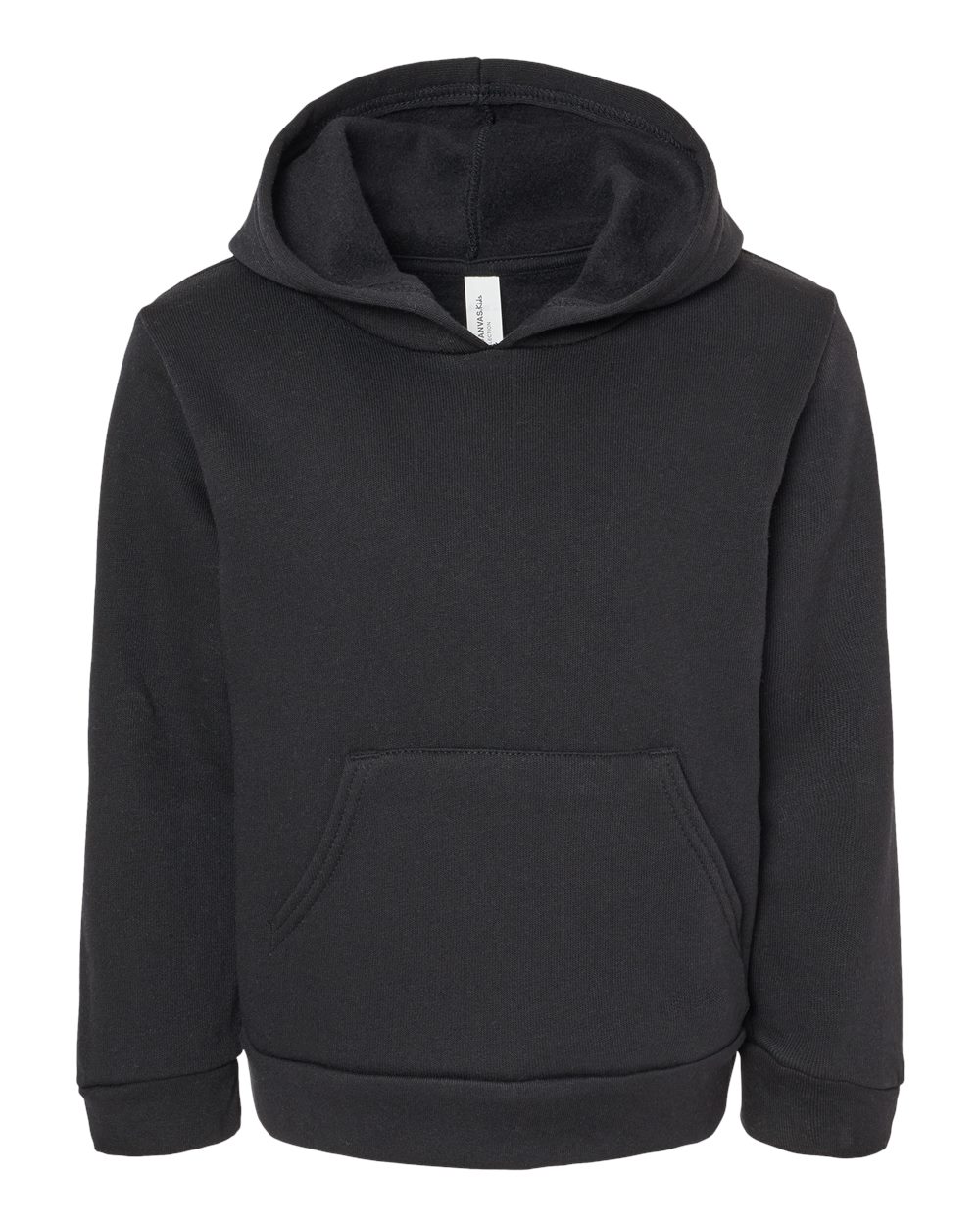 BELLA + CANVAS 3719T Toddler Sponge Fleece Pullover Hoodie Sweatshirt in Black