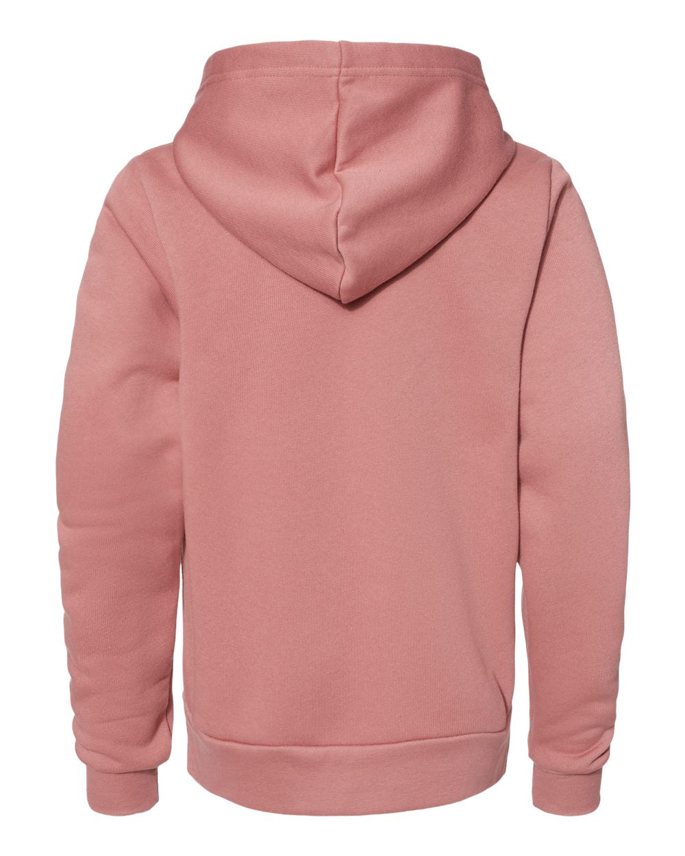 BELLA + CANVAS 3719Y Youth Sponge Fleece Hoodie Sweatshirt in Mauve, back