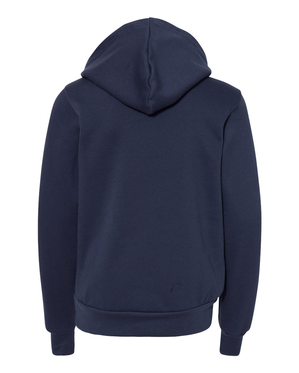BELLA + CANVAS 3719Y Youth Sponge Fleece Hoodie Sweatshirt in Navy, back