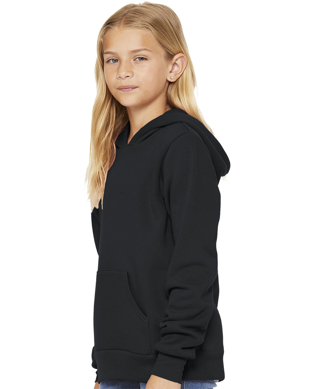BELLA + CANVAS 3719Y Youth Sponge Fleece Hoodie Sweatshirt