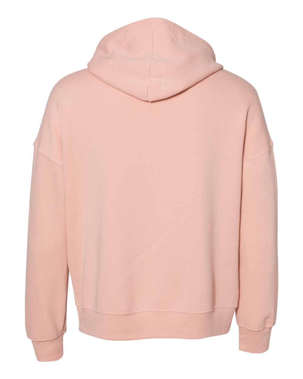 BELLA + CANVAS 3729 Unisex Sponge Fleece Drop Shoulder Hoodie Sweatshirt in Peach, back