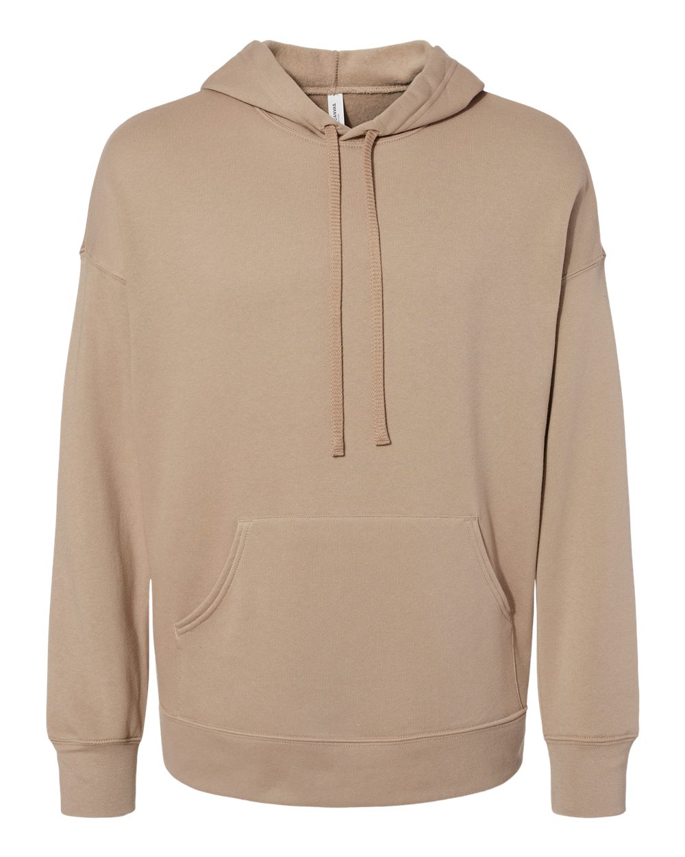 BELLA + CANVAS 3729 Unisex Sponge Fleece Drop Shoulder Hoodie Sweatshirt in Tan