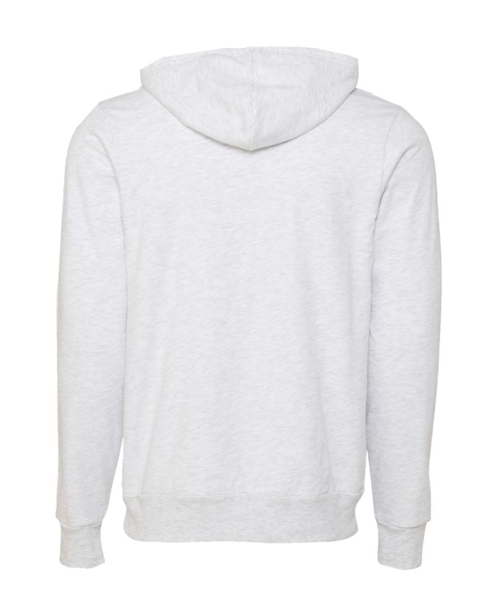 BELLA + CANVAS 3739 Unisex Sponge Fleece Full-Zip Hoodie Sweatshirt in Ash, back