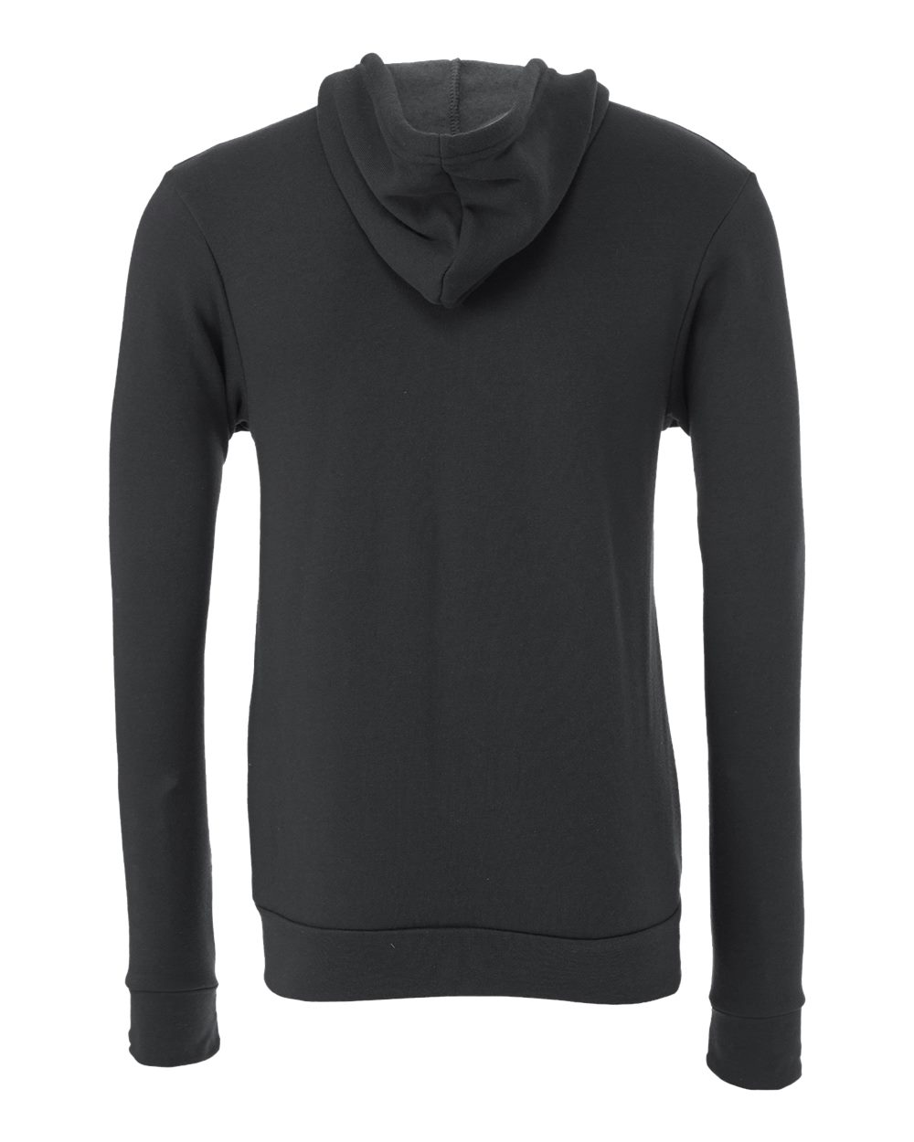 BELLA + CANVAS 3739 Unisex Sponge Fleece Full-Zip Hoodie Sweatshirt in Dark Grey, back