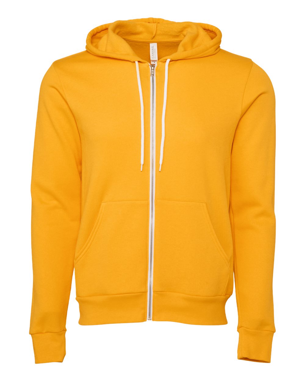 BELLA + CANVAS 3739 Unisex Sponge Fleece Full-Zip Hoodie Sweatshirt in Gold