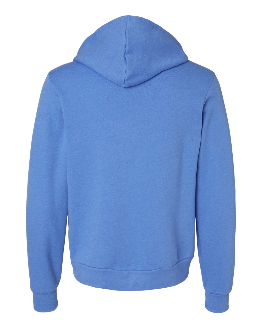 BELLA + CANVAS 3739 Unisex Sponge Fleece Full-Zip Hoodie Sweatshirt in Heather Columbia Blue, back
