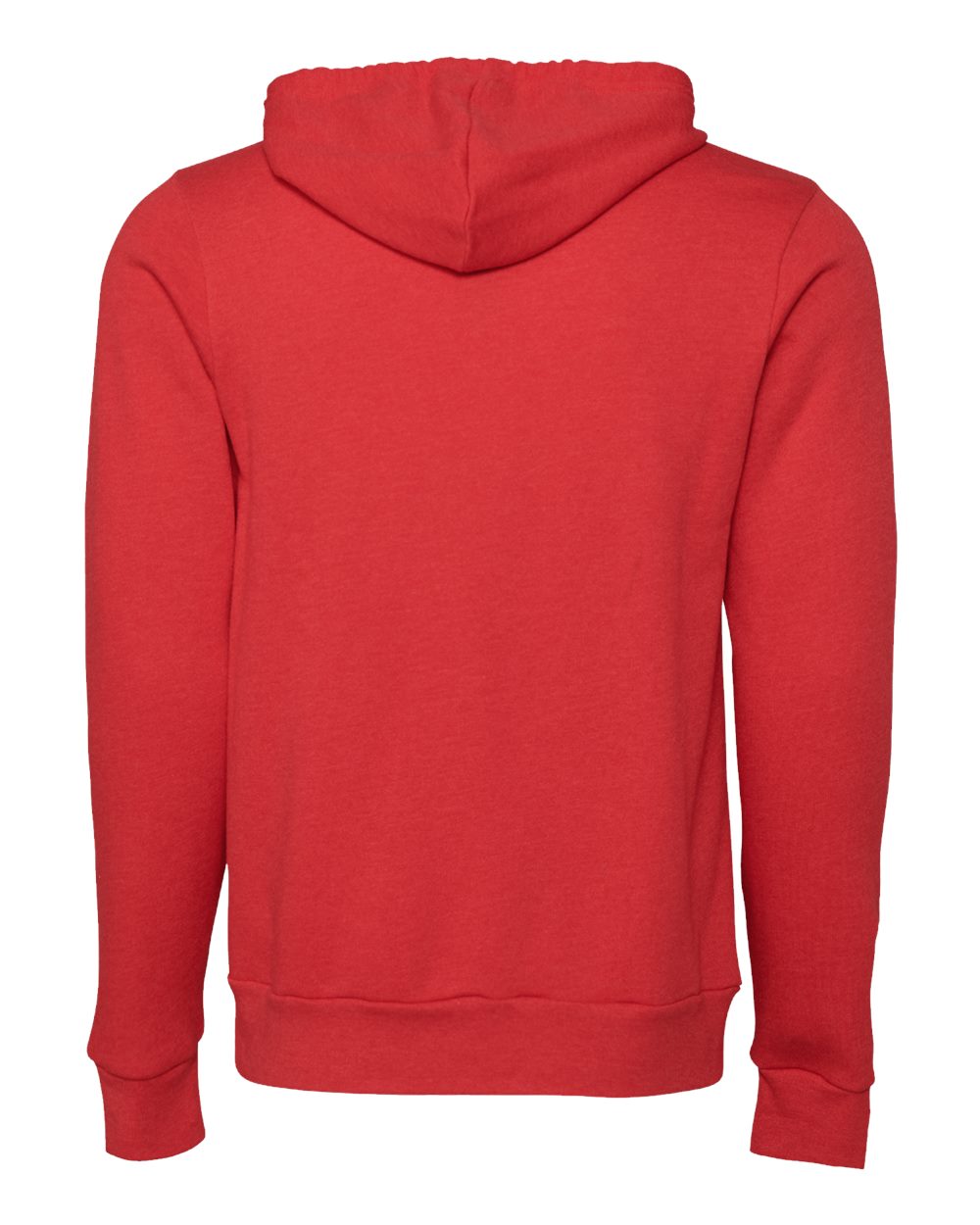 BELLA + CANVAS 3739 Unisex Sponge Fleece Full-Zip Hoodie Sweatshirt in Heather Red, back