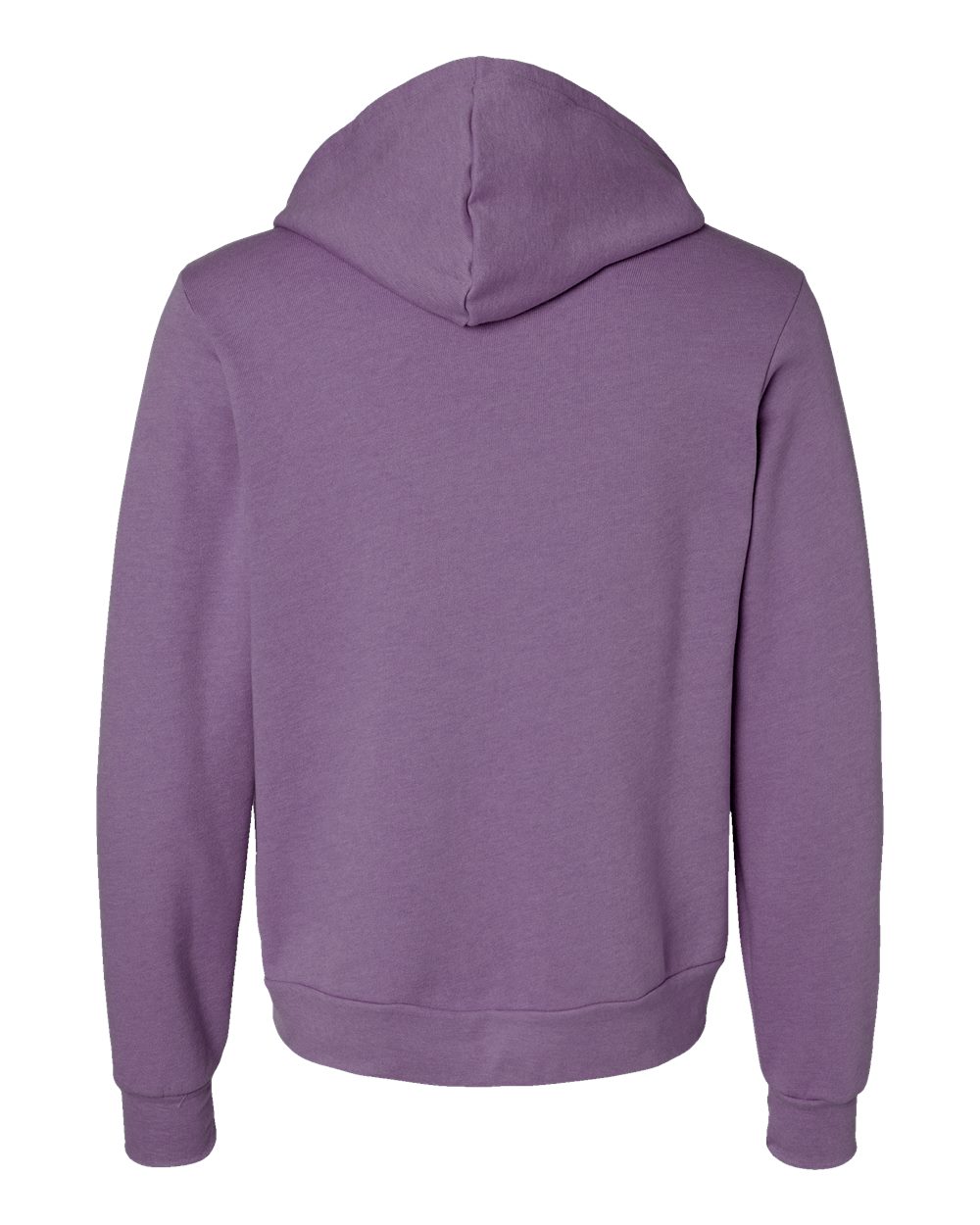 BELLA + CANVAS 3739 Unisex Sponge Fleece Full-Zip Hoodie Sweatshirt in Heather Team Purple, back