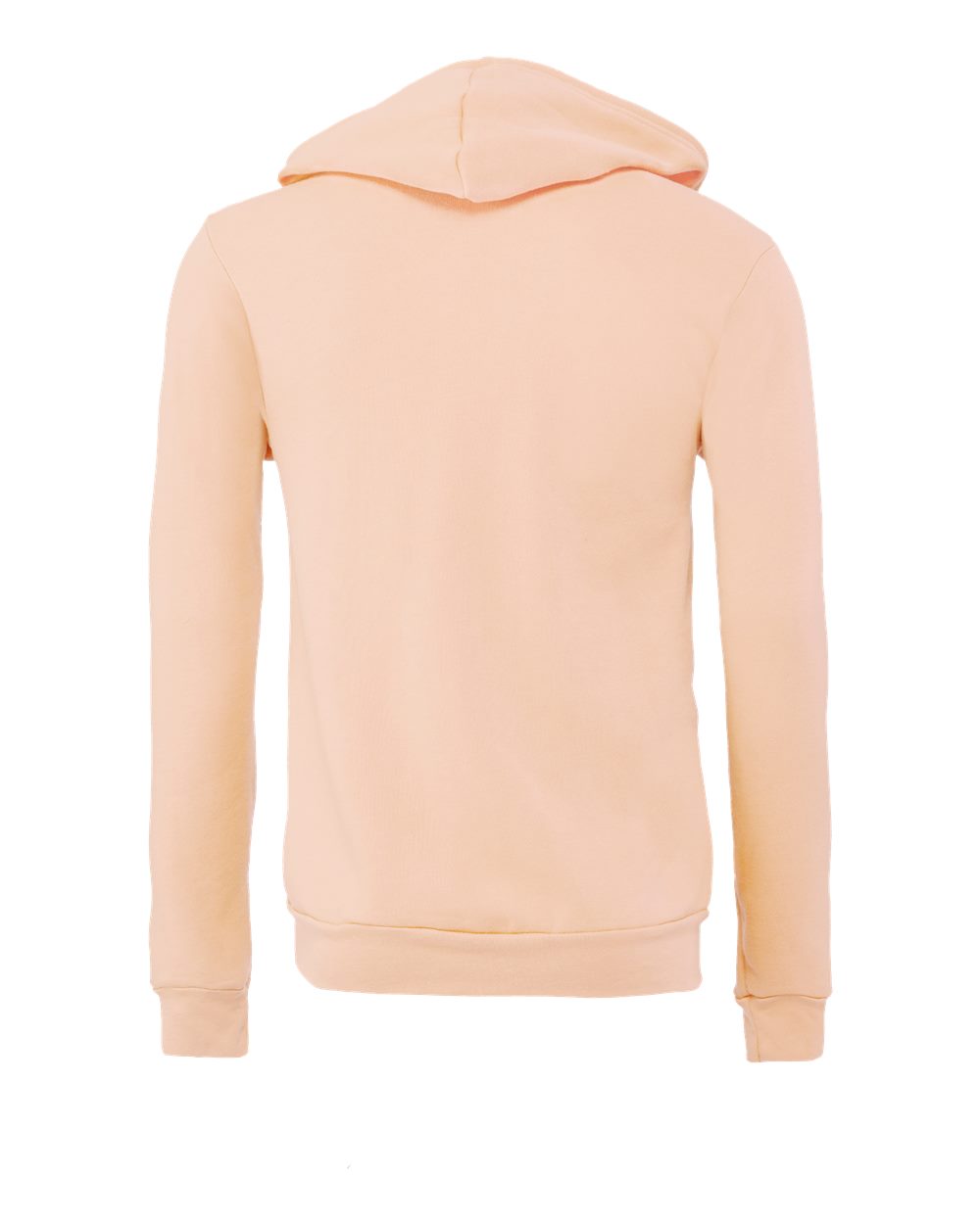 BELLA + CANVAS 3739 Unisex Sponge Fleece Full-Zip Hoodie Sweatshirt in Peach, back