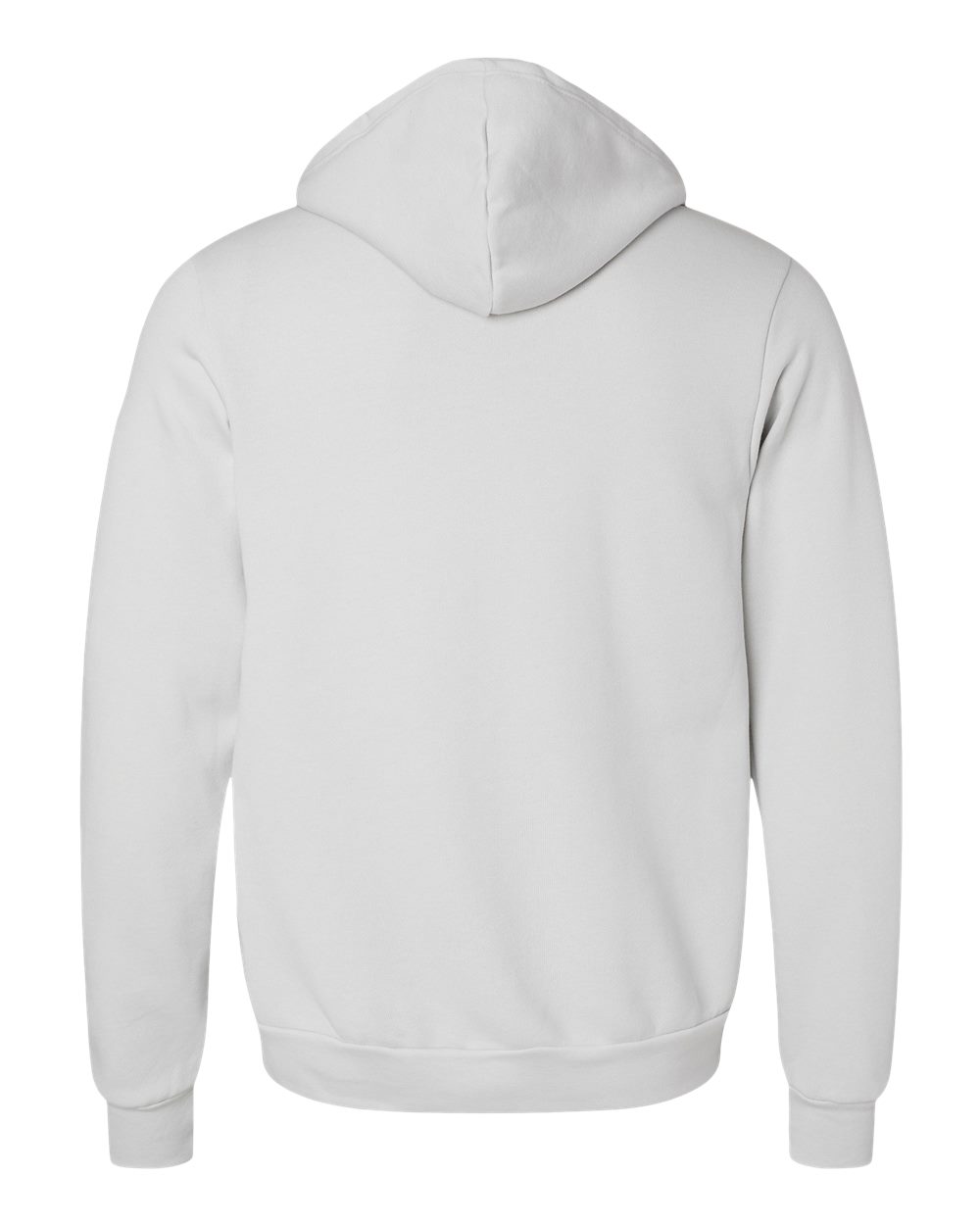 BELLA + CANVAS 3739 Unisex Sponge Fleece Full-Zip Hoodie Sweatshirt in Silver, back