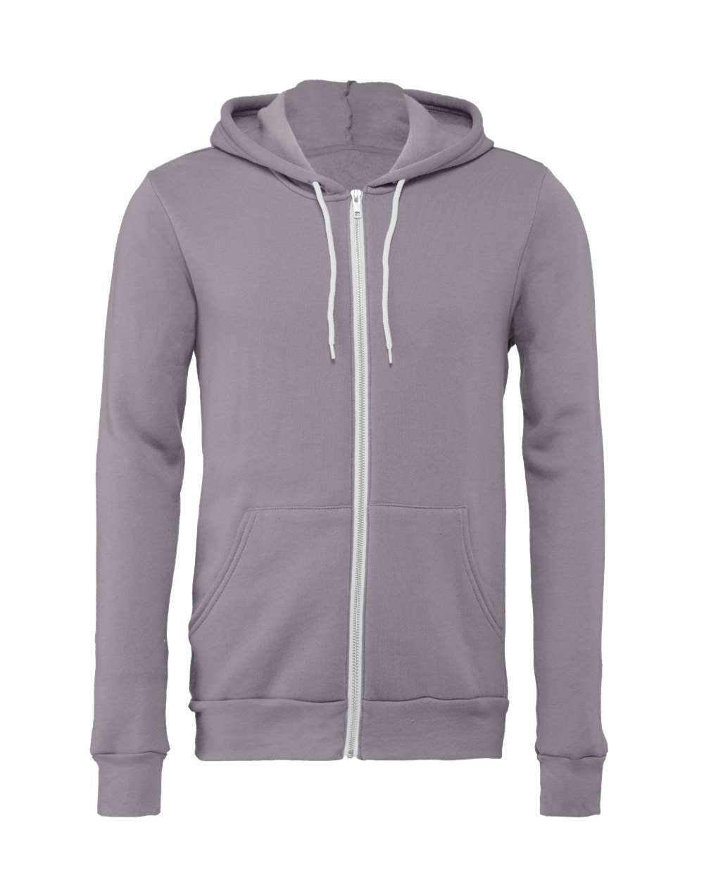 BELLA + CANVAS 3739 Unisex Sponge Fleece Full-Zip Hoodie Sweatshirt in Storm