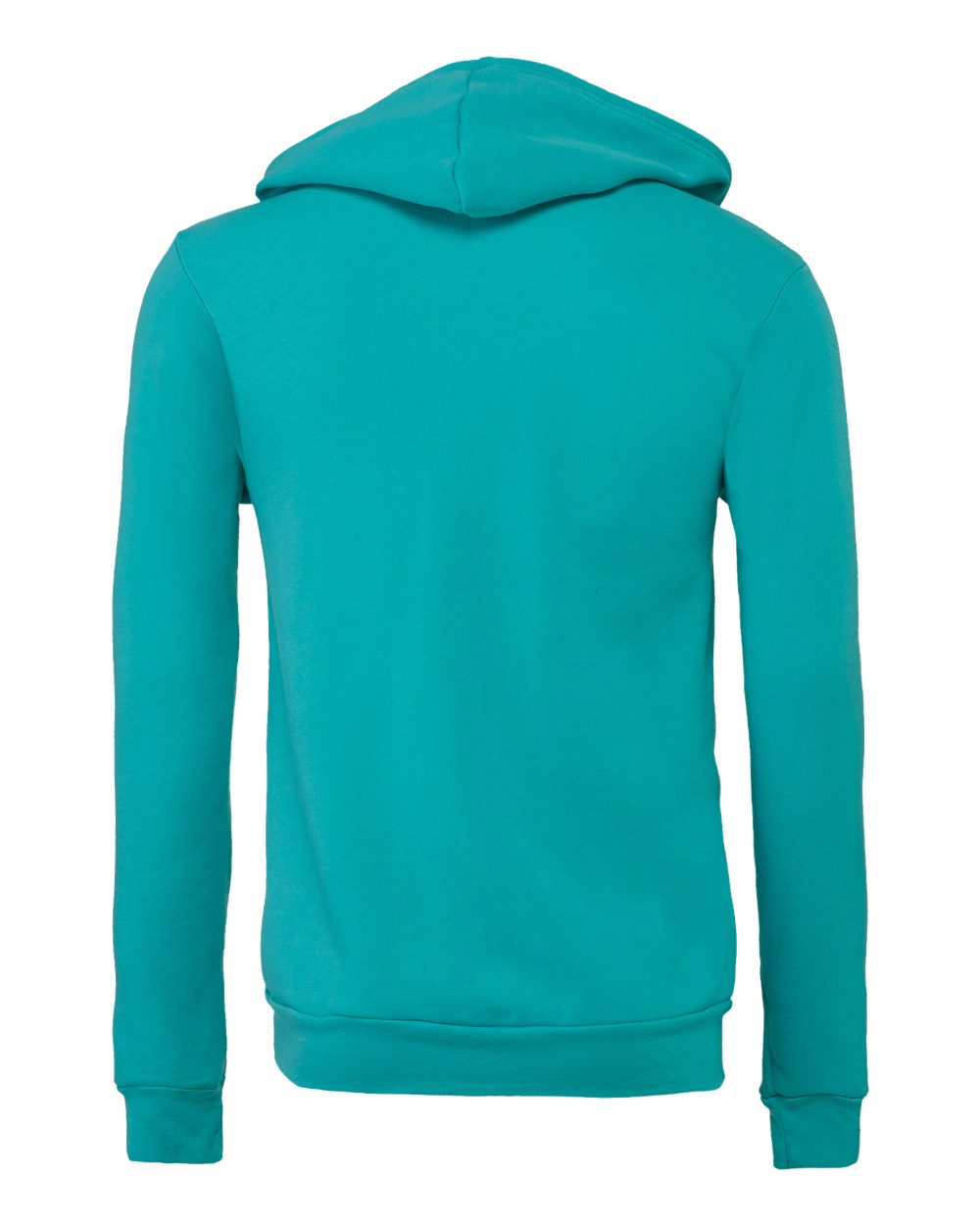 BELLA + CANVAS 3739 Unisex Sponge Fleece Full-Zip Hoodie Sweatshirt in Teal, back