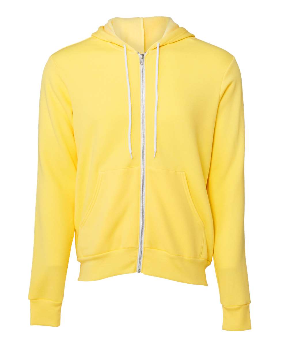 BELLA + CANVAS 3739 Unisex Sponge Fleece Full-Zip Hoodie Sweatshirt in Yellow