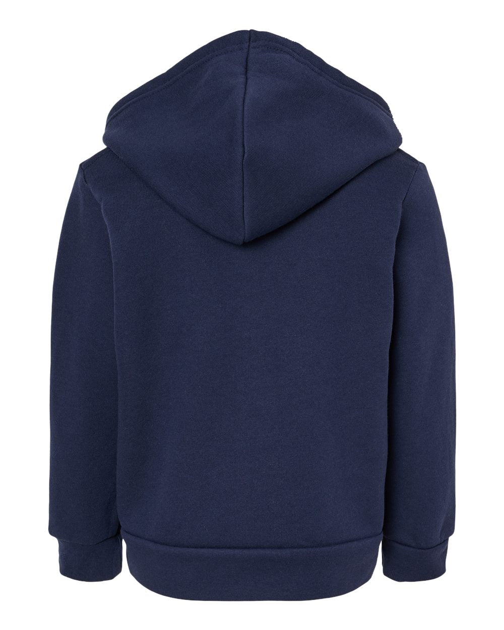 BELLA + CANVAS 3739T Toddler Sponge Fleece Full-Zip Hoodie Sweatshirt in Navy, back