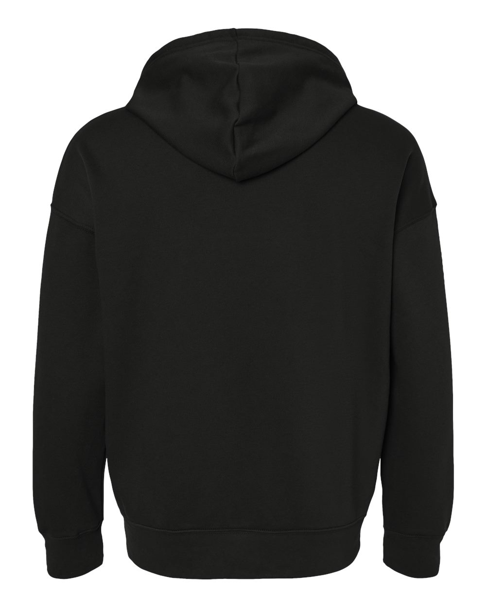 BELLA + CANVAS 3759 Unisex Sponge Fleece DTM Full-Zip Hoodie Sweatshirt in Black, back